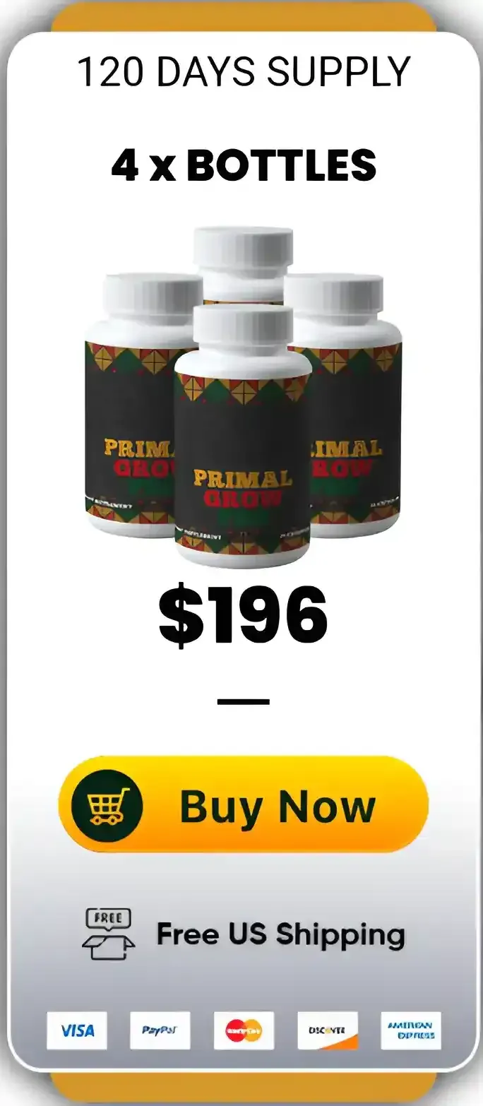 Primal Grow Pro - 4 Bottles pricing