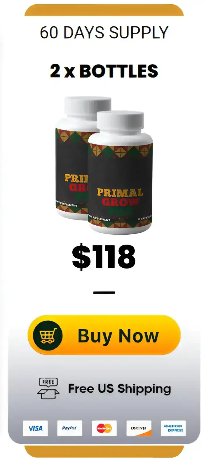 Primal Grow Pro - 2 Bottles pricing