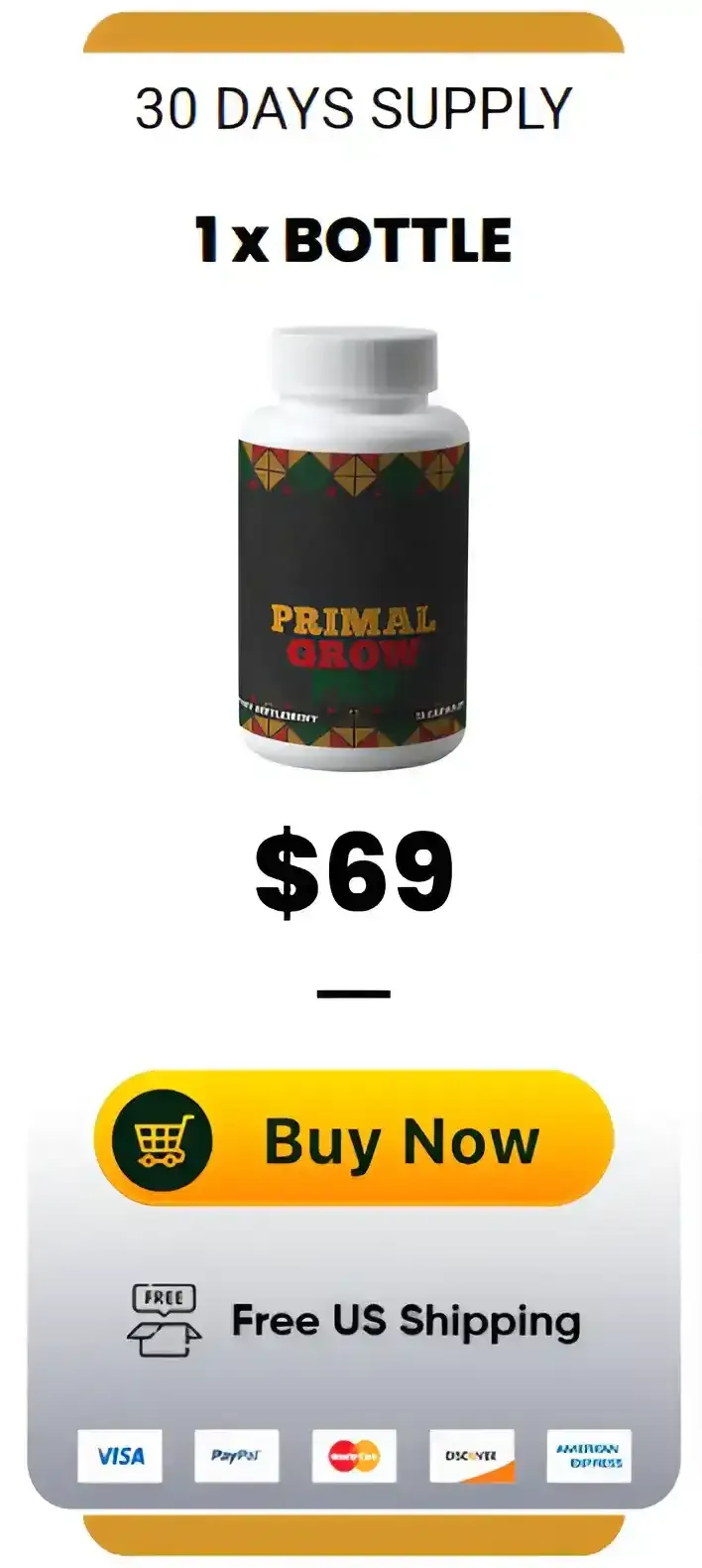 Primal Grow Pro - 1 Bottle pricing